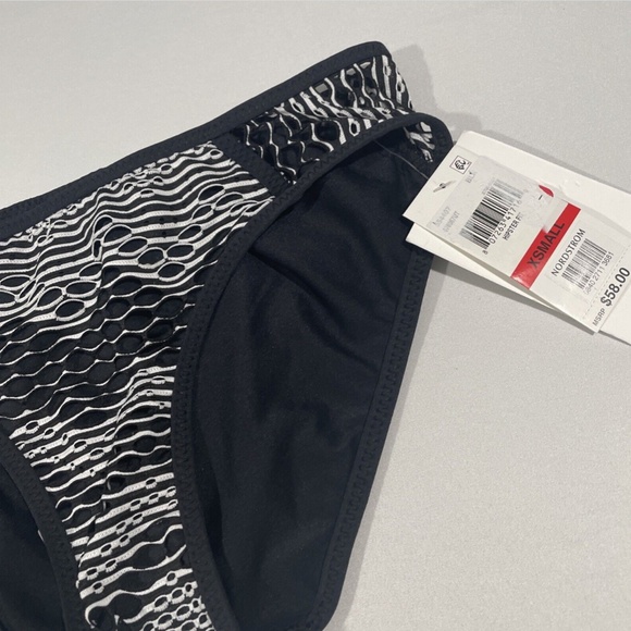 NWT Becca Reveal Hipster‎ Bikini Bottoms in Black/White [ XS ] - Picture 6 of 12